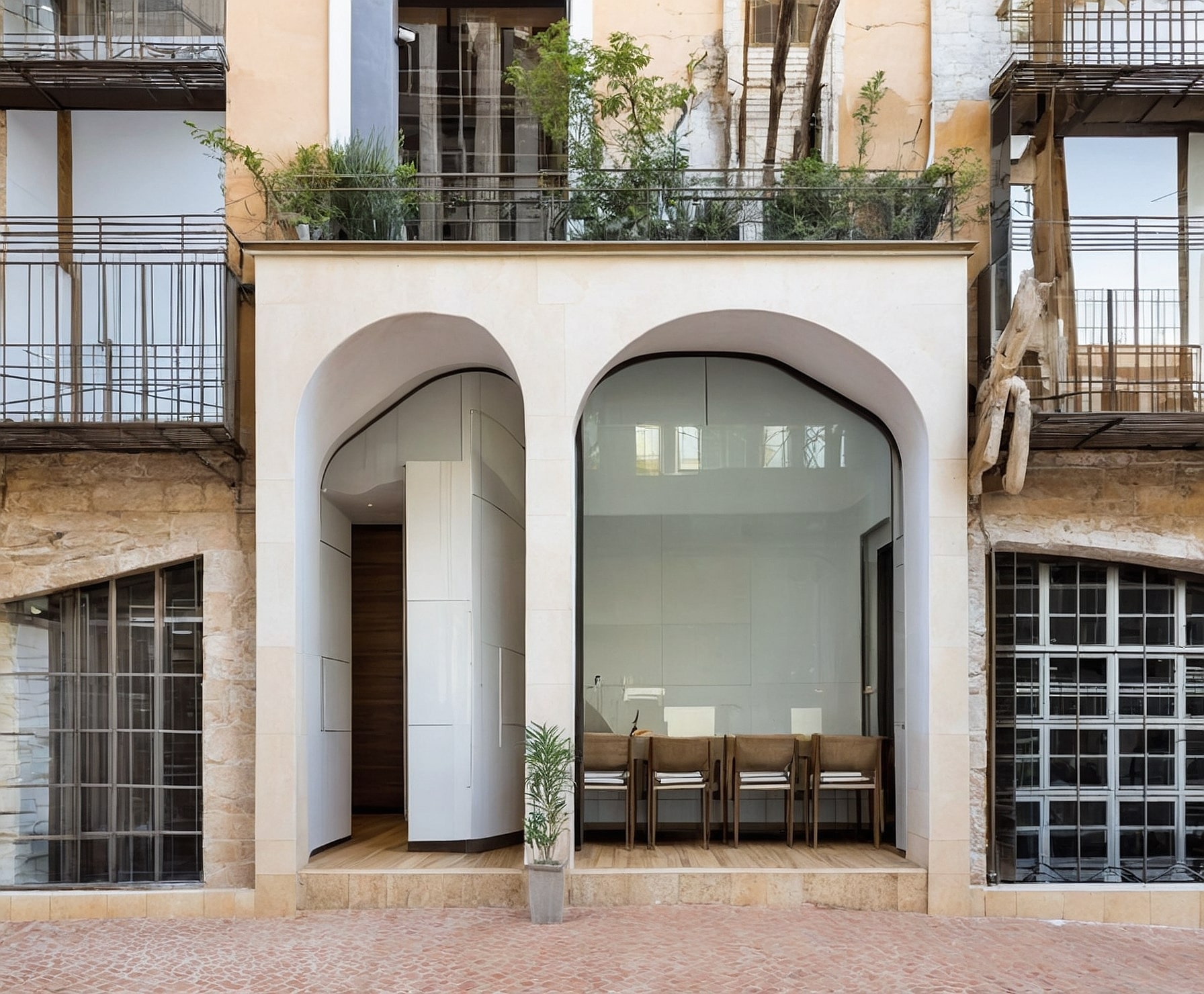 Vista exterior de alojamiento turístico innovador